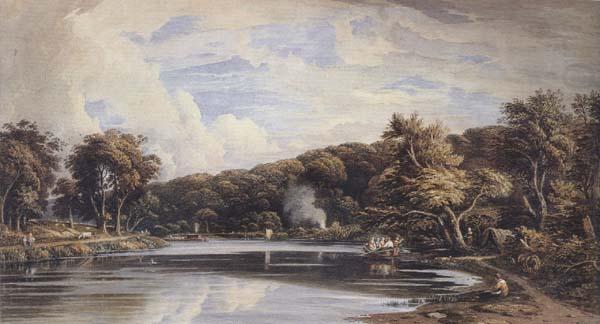 View on the Croydon Canal previous to the making of the Railroad (mk47), John varley jnr